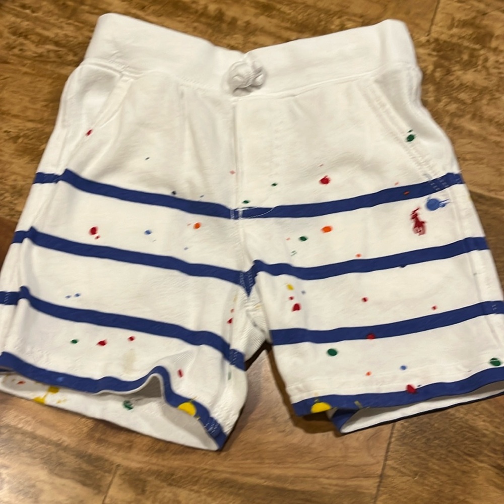 Polo by Ralph Lauren White and Blue Kids Shorts